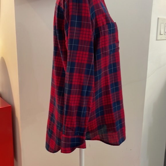 Red plaid button shirt x small - Picture 4 of 5